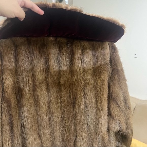 Vintage Montreal Brown Mink Coat Brown Faux Fur Original Coat Chunky size Medium - Picture 8 of 13